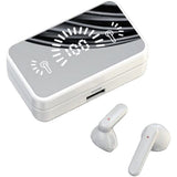TWS Bluetooth 5.1 Earphones Mirror Screen Display White In-Ear Headphones - Tophatter Daily Deals