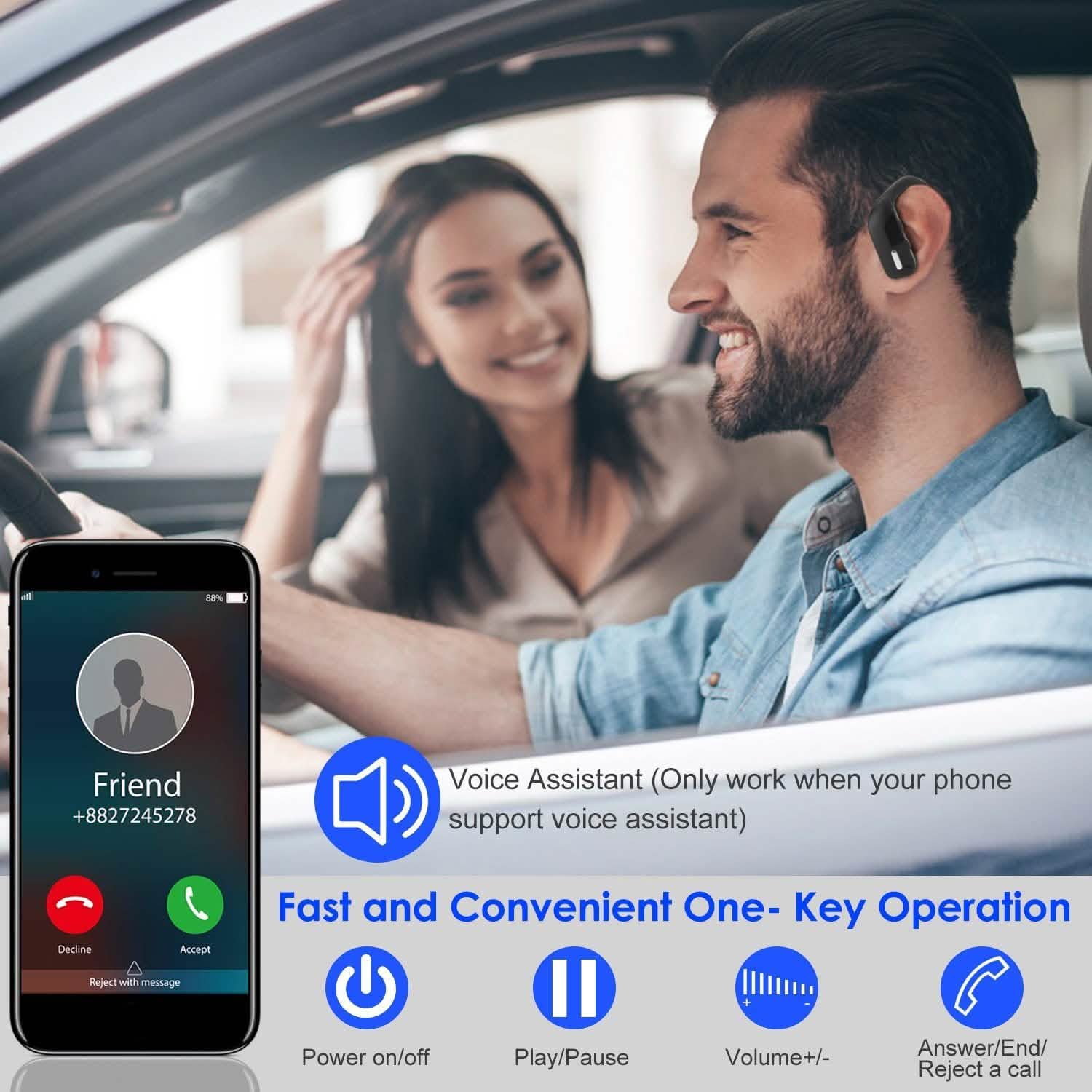 TWS Wireless 5.0 Earbuds In-Ear Stereo Headset Headphones - Tophatter Daily Deals