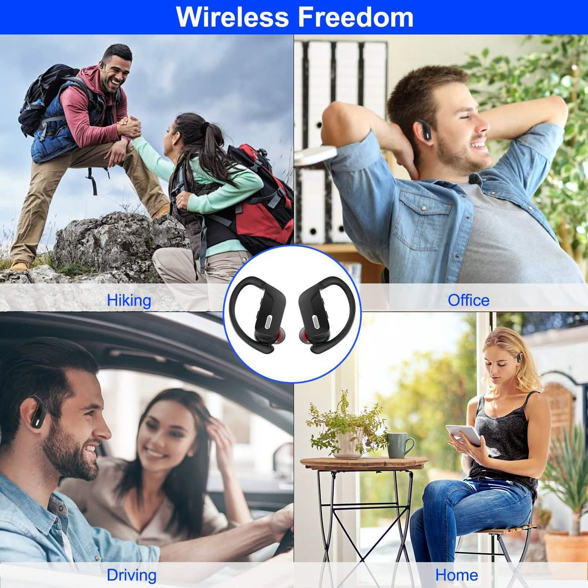 TWS Wireless 5.0 Earbuds In-Ear Stereo Headset Headphones - Tophatter Daily Deals