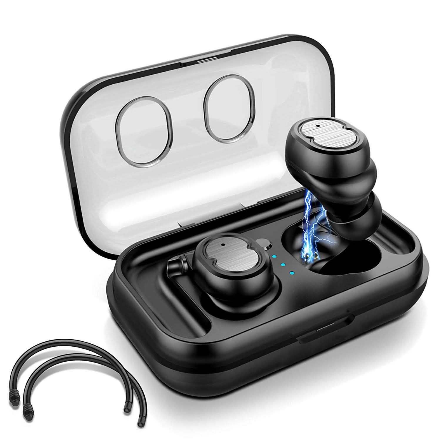 TWS Wireless 5.0 Earbuds IPX4 Touch In-Ear Stereo Earphone Headphones - Tophatter Daily Deals