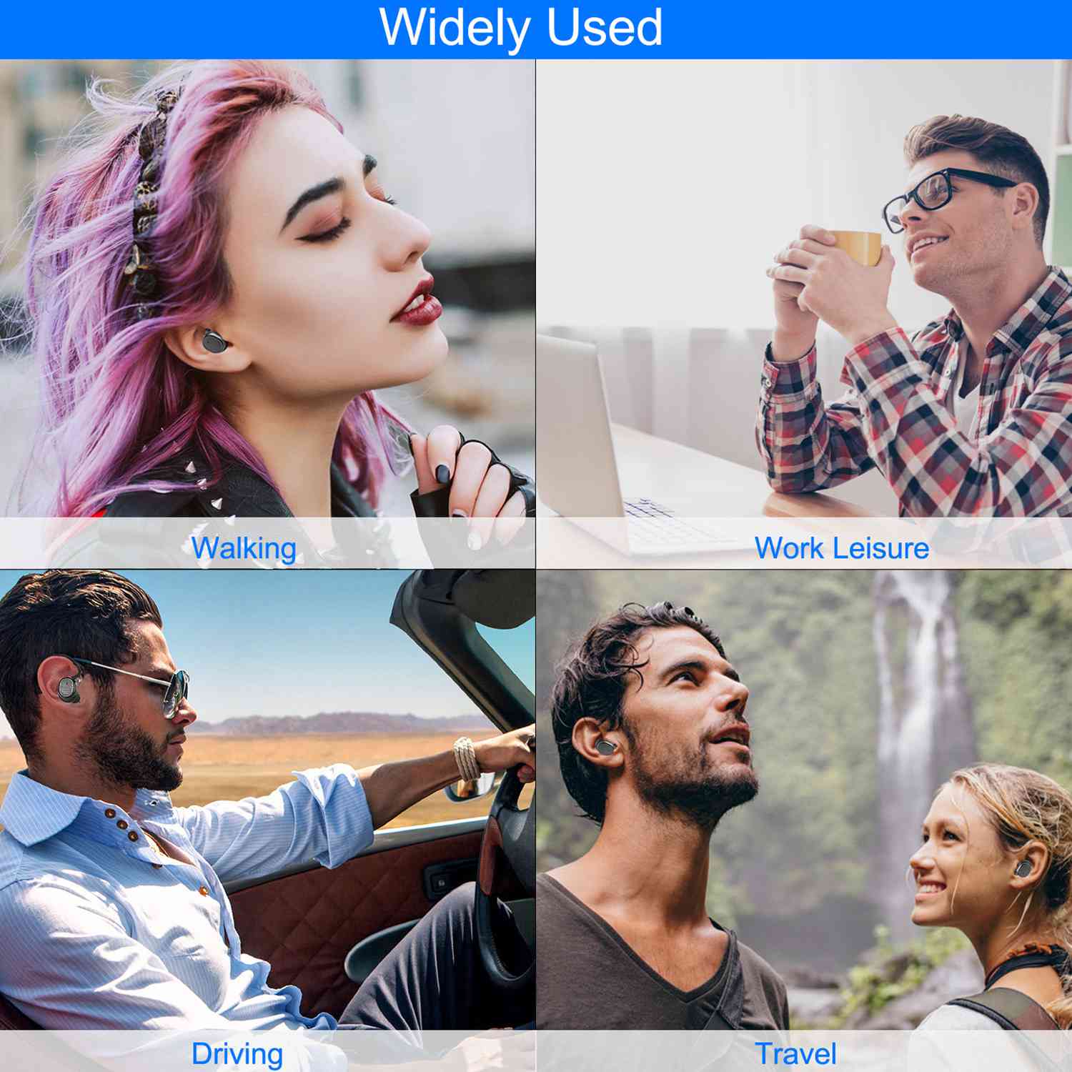 TWS Wireless 5.0 Earbuds IPX4 Touch In-Ear Stereo Earphone Headphones - Tophatter Daily Deals