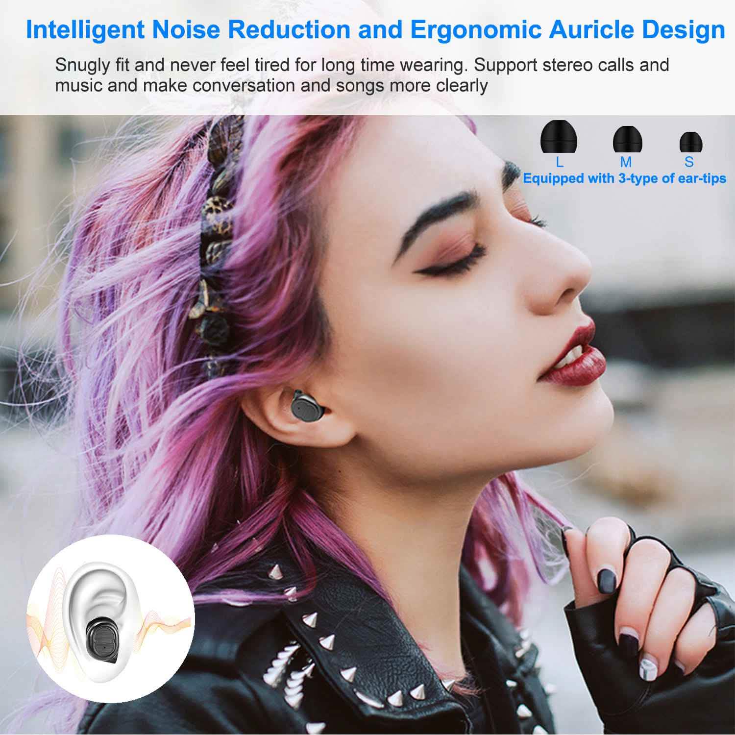 TWS Wireless 5.0 Earbuds IPX4 Touch In-Ear Stereo Earphone Headphones - Tophatter Daily Deals