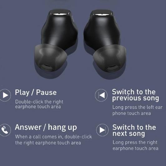 TWS Wireless Bluetooth 5.0 Earphones In-Ear Headphones - Tophatter Daily Deals