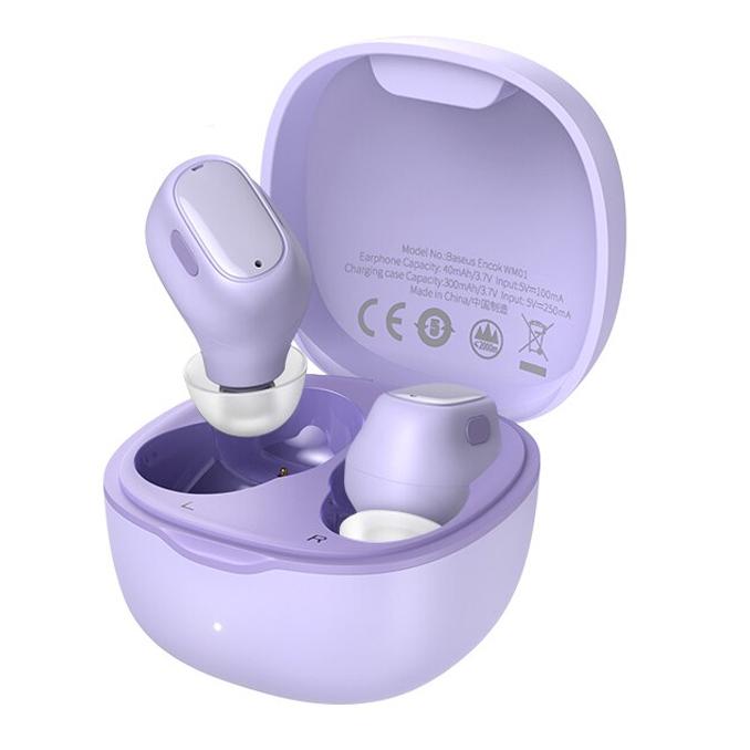 TWS Wireless Bluetooth 5.0 Earphones Purple In-Ear Headphones - Tophatter Daily Deals