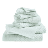 Cotton Diamond Waffle Weave Bath Towel Set - Grayson Collection 6 Piece Set Pastel Blue Bath - Tophatter Daily Deals