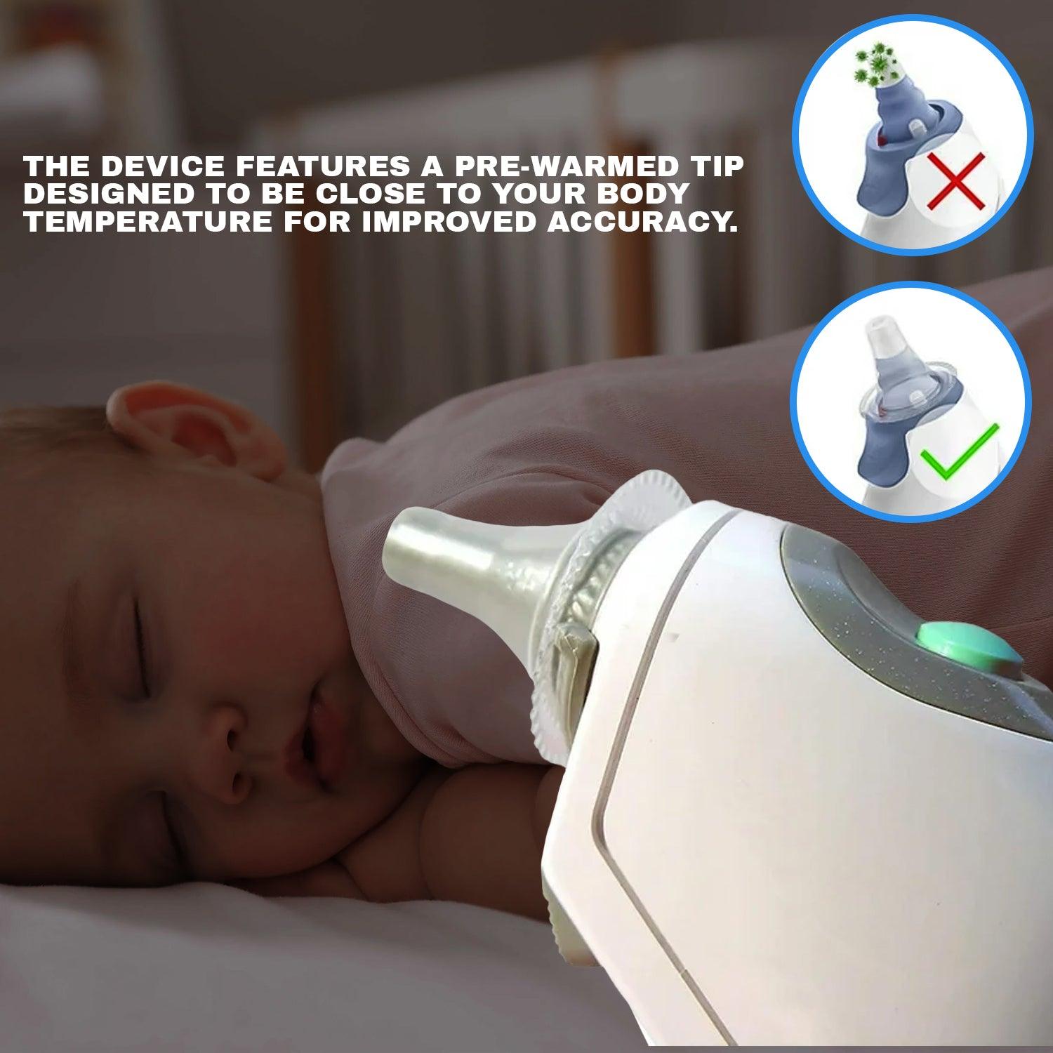 Digital Ear Thermometer - 7+ connect Ear thermometer | App Compatible Technology | Colour-coded Digital Display | Baby And Infant Friendly Health Care - Tophatter Daily Deals