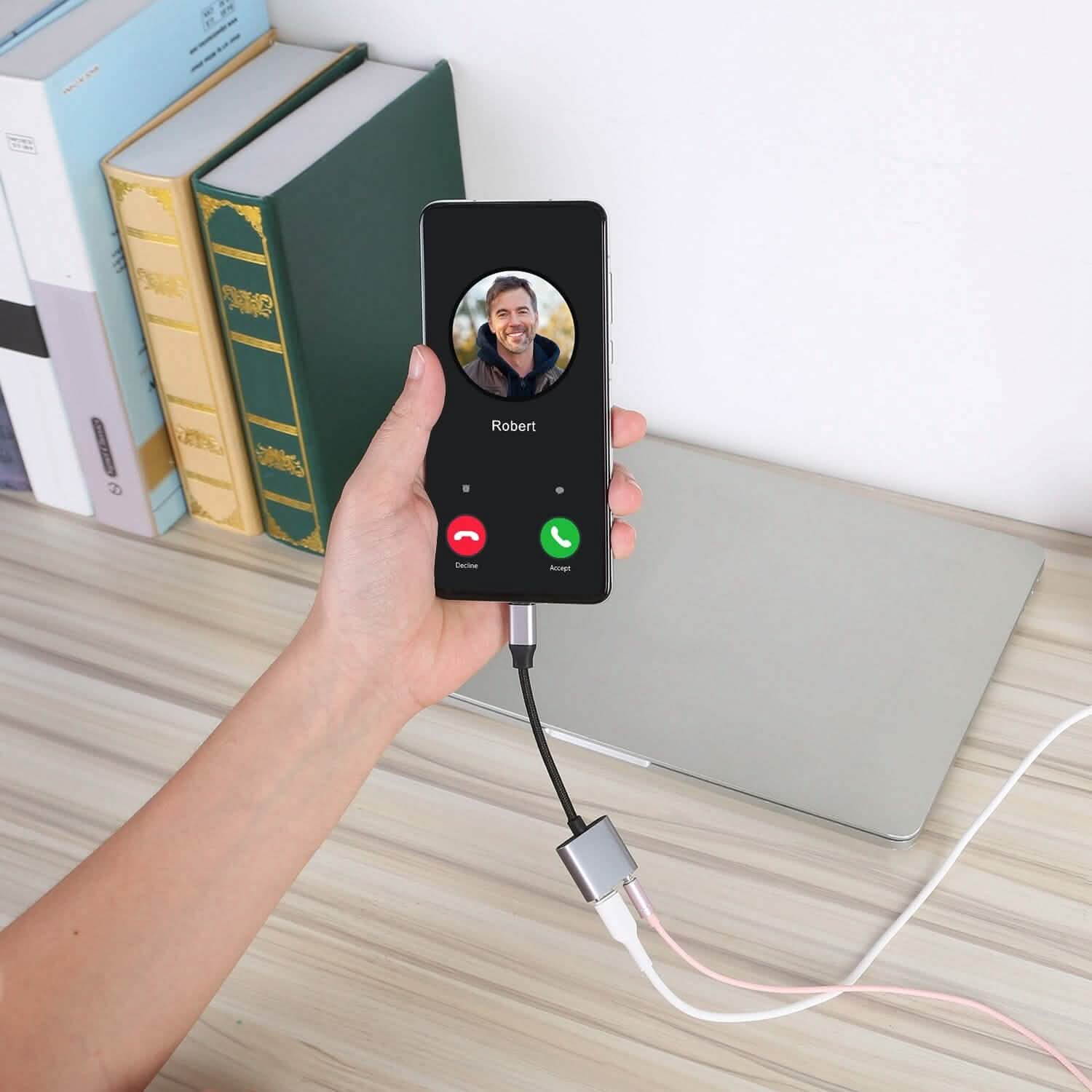 Type C to 3.5mm Headphone Charger Adapter USB C to Aux Audio Jack Mobile Accessories - Tophatter Daily Deals