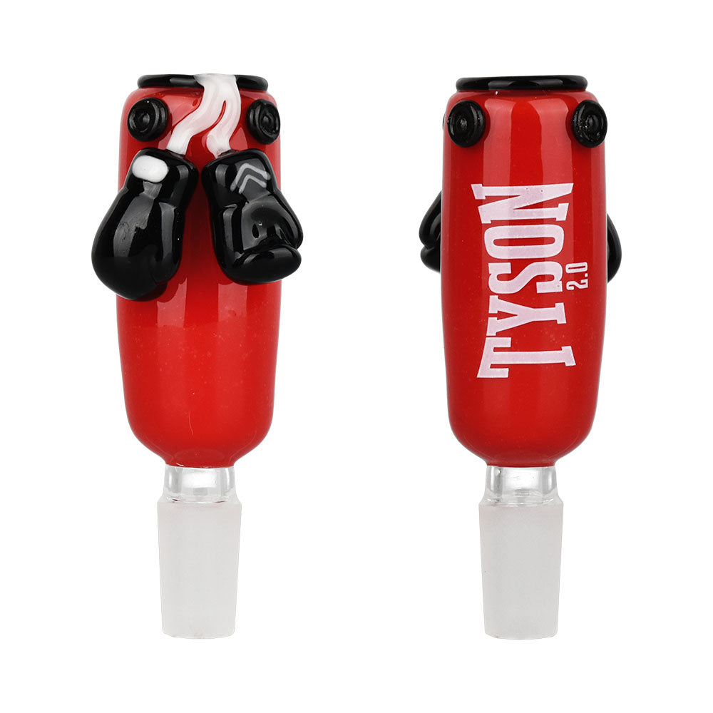 Empire Glassworks x Tyson 2.0 Punching Bag Herb Slide Opaque Red Glass Bong Bowls - Tophatter Daily Deals