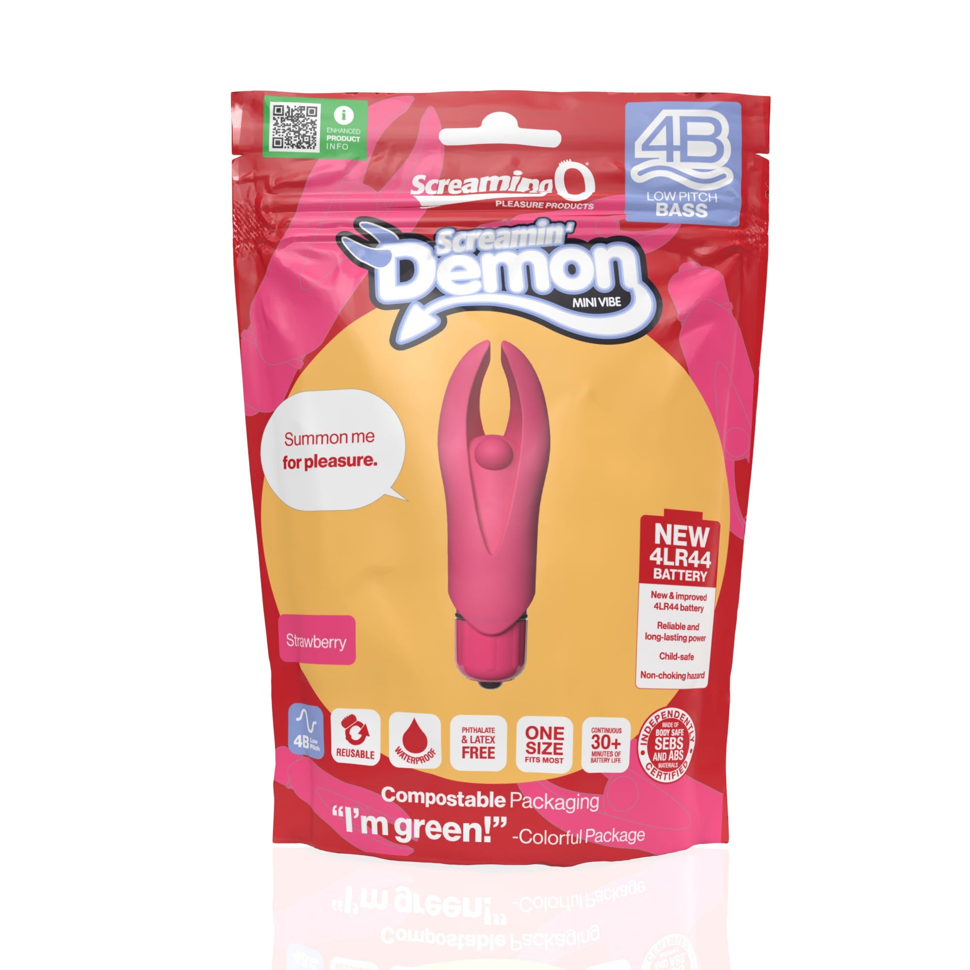 Demon 4B Low Pitch Bass – Deep-Rumbling 5-Speed Vibrator with Silicone Horns > Vibrators > Mini Vibrators - Tophatter Daily Deals