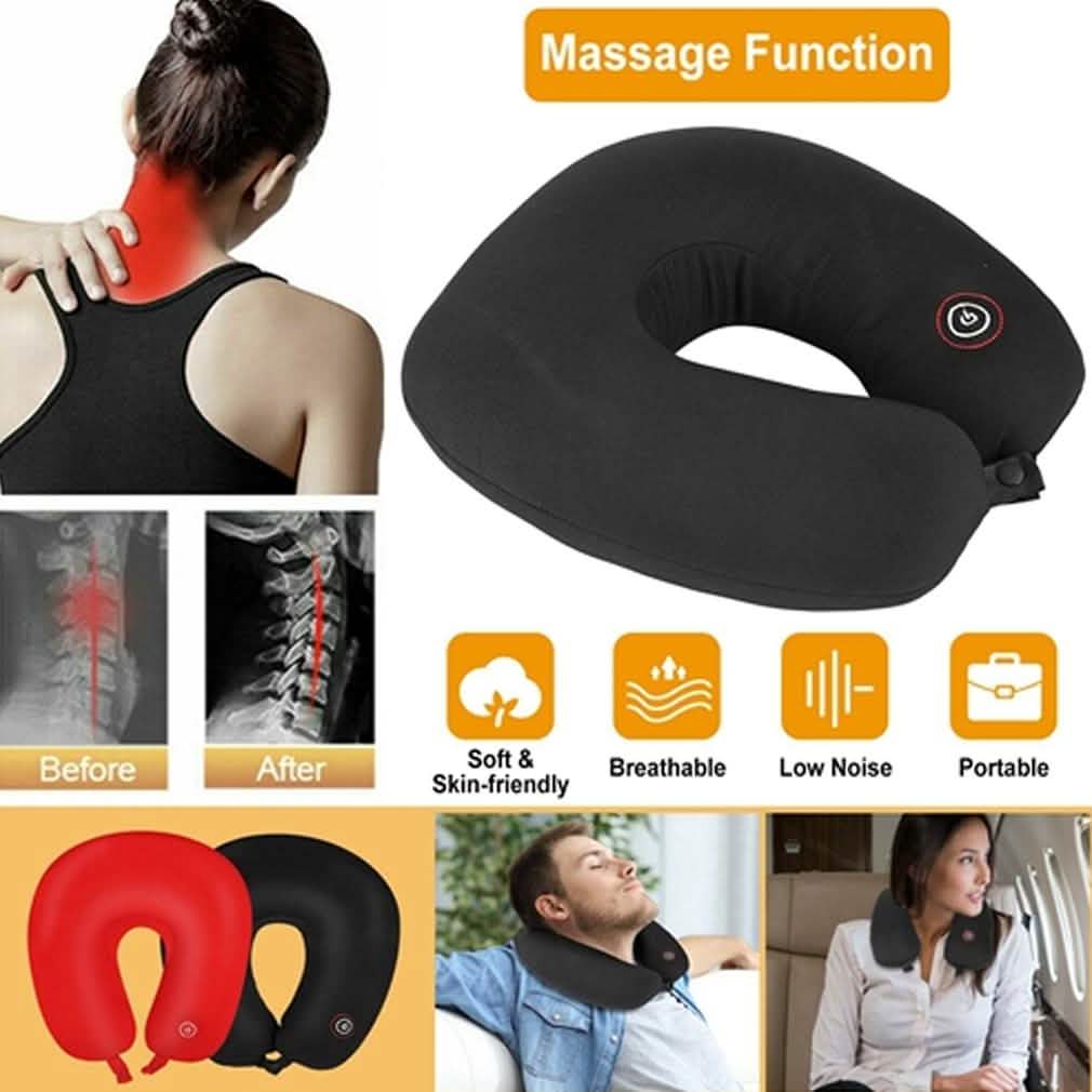 U-Shaped Massage Travel Neck Pillow Health & Wellness - Tophatter Daily Deals