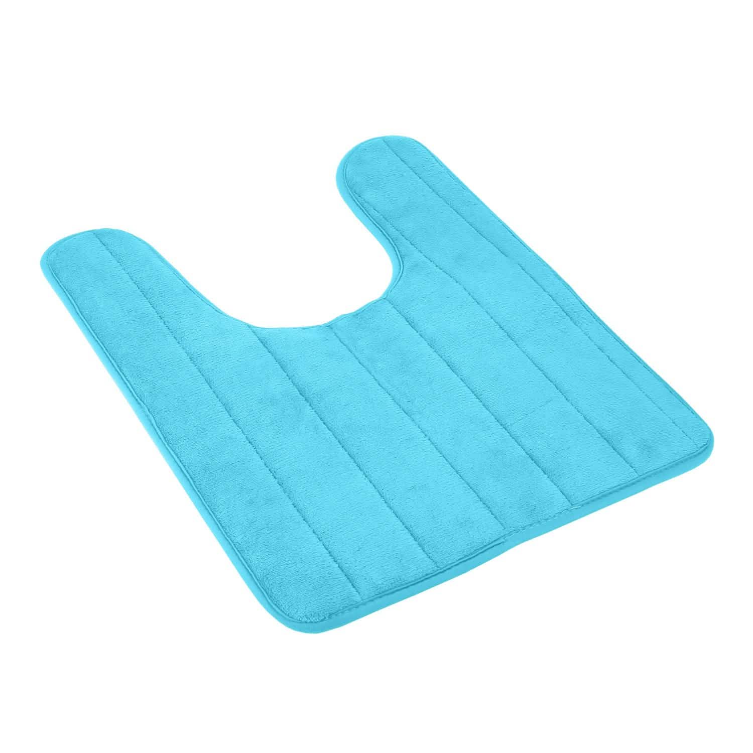 U Shaped Non-slip Toilet Mat Blue Bath - Tophatter Daily Deals