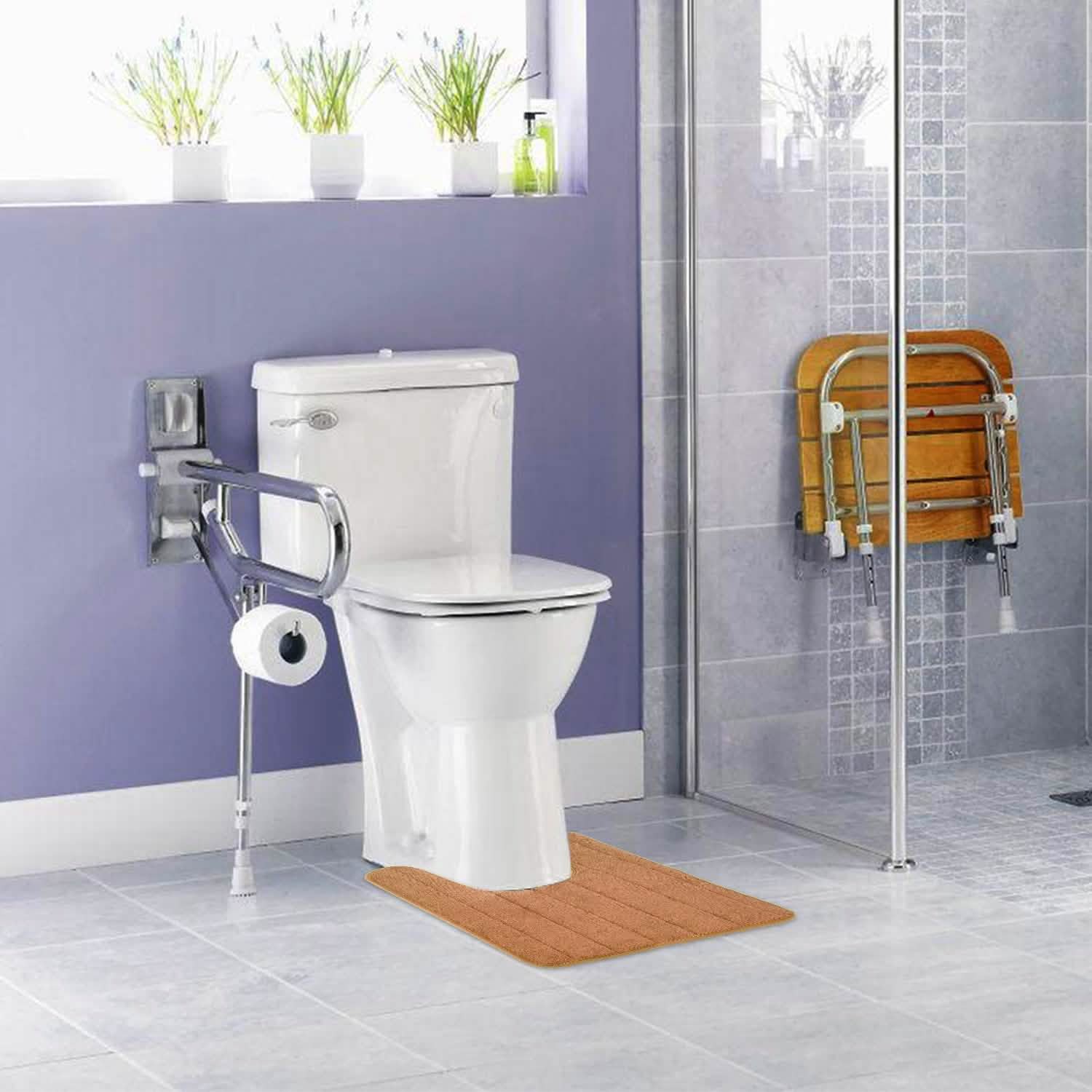 U Shaped Non-slip Toilet Mat Bath - Tophatter Daily Deals