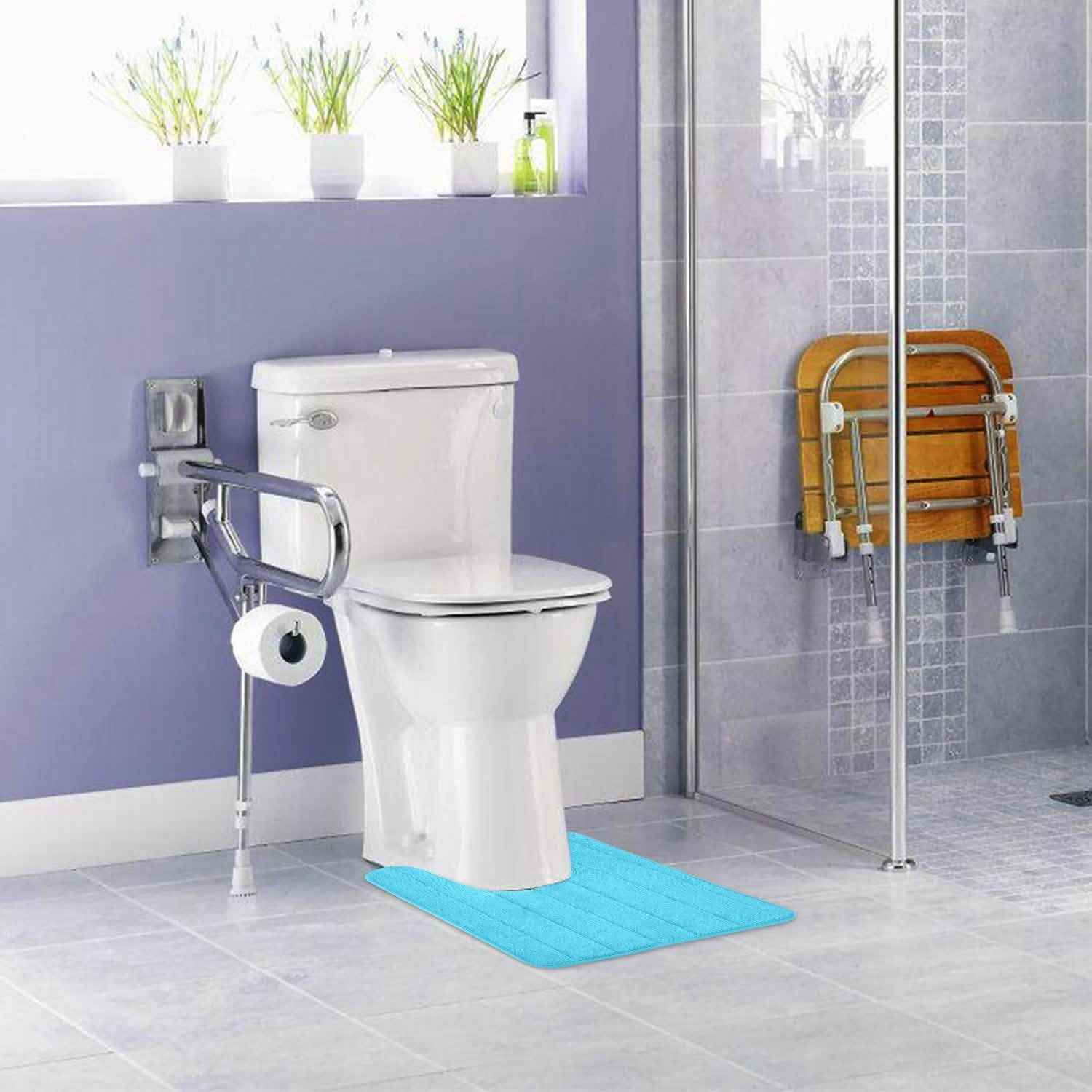 U Shaped Non-slip Toilet Mat Bath - Tophatter Daily Deals