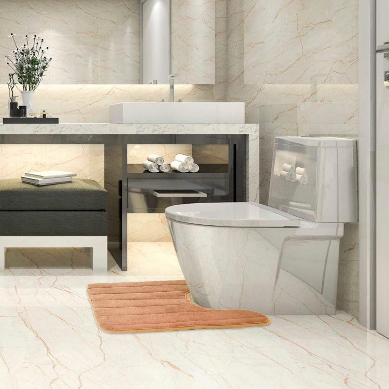 U Shaped Non-slip Toilet Mat Bath - Tophatter Daily Deals