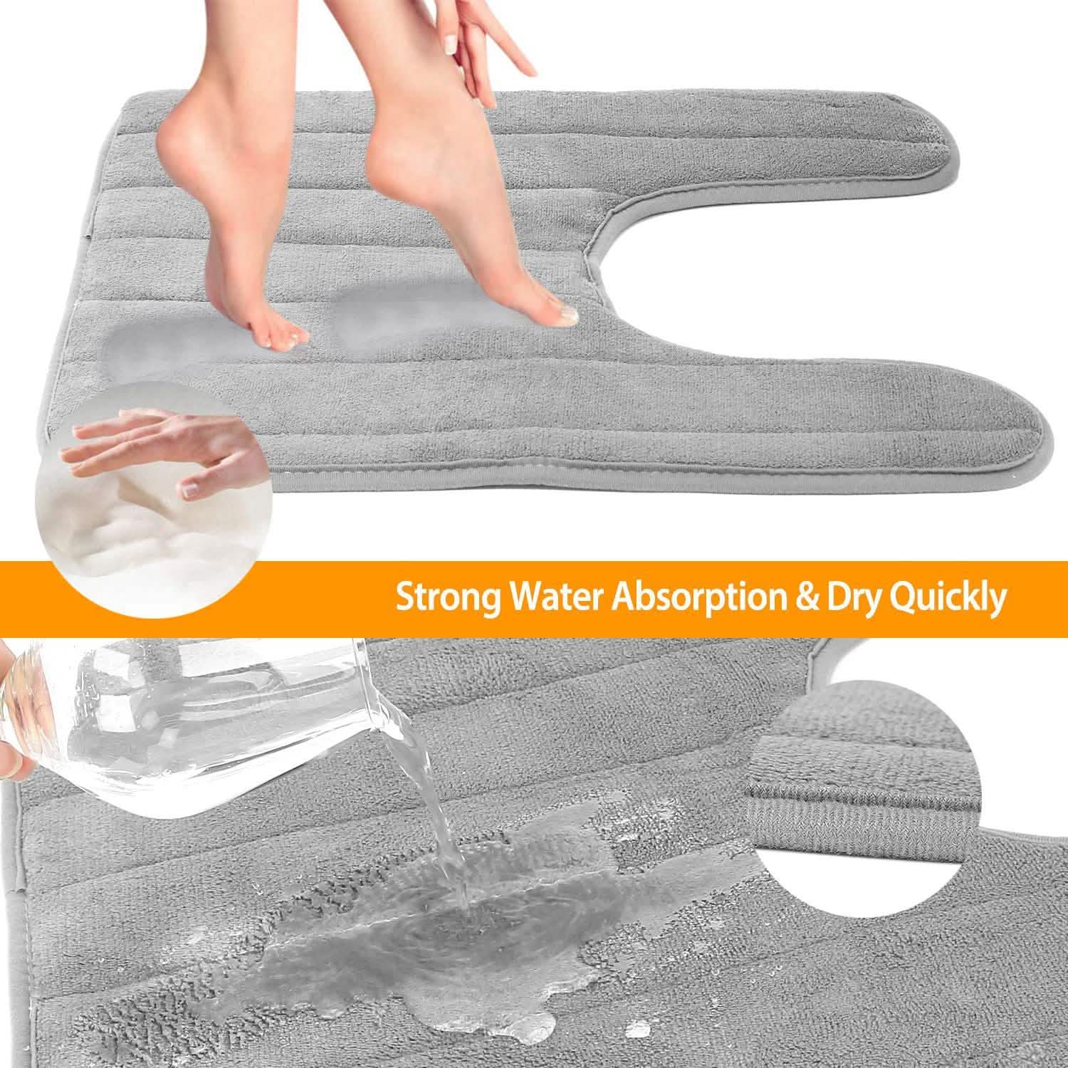 U Shaped Non-slip Toilet Mat Bath - Tophatter Daily Deals