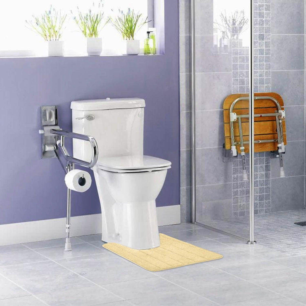 U Shaped Non-slip Toilet Mat Bath - Tophatter Daily Deals