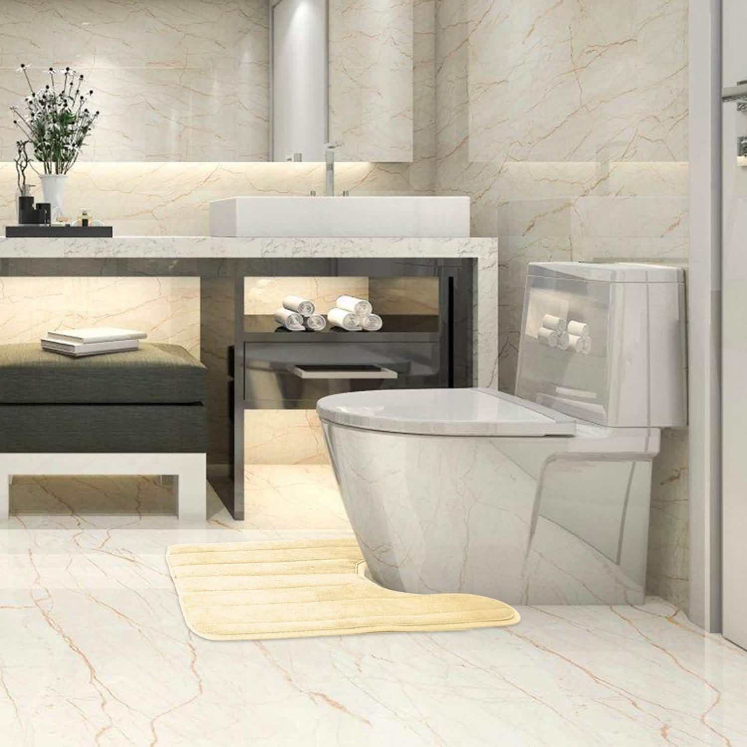 U Shaped Non-slip Toilet Mat Bath - Tophatter Daily Deals