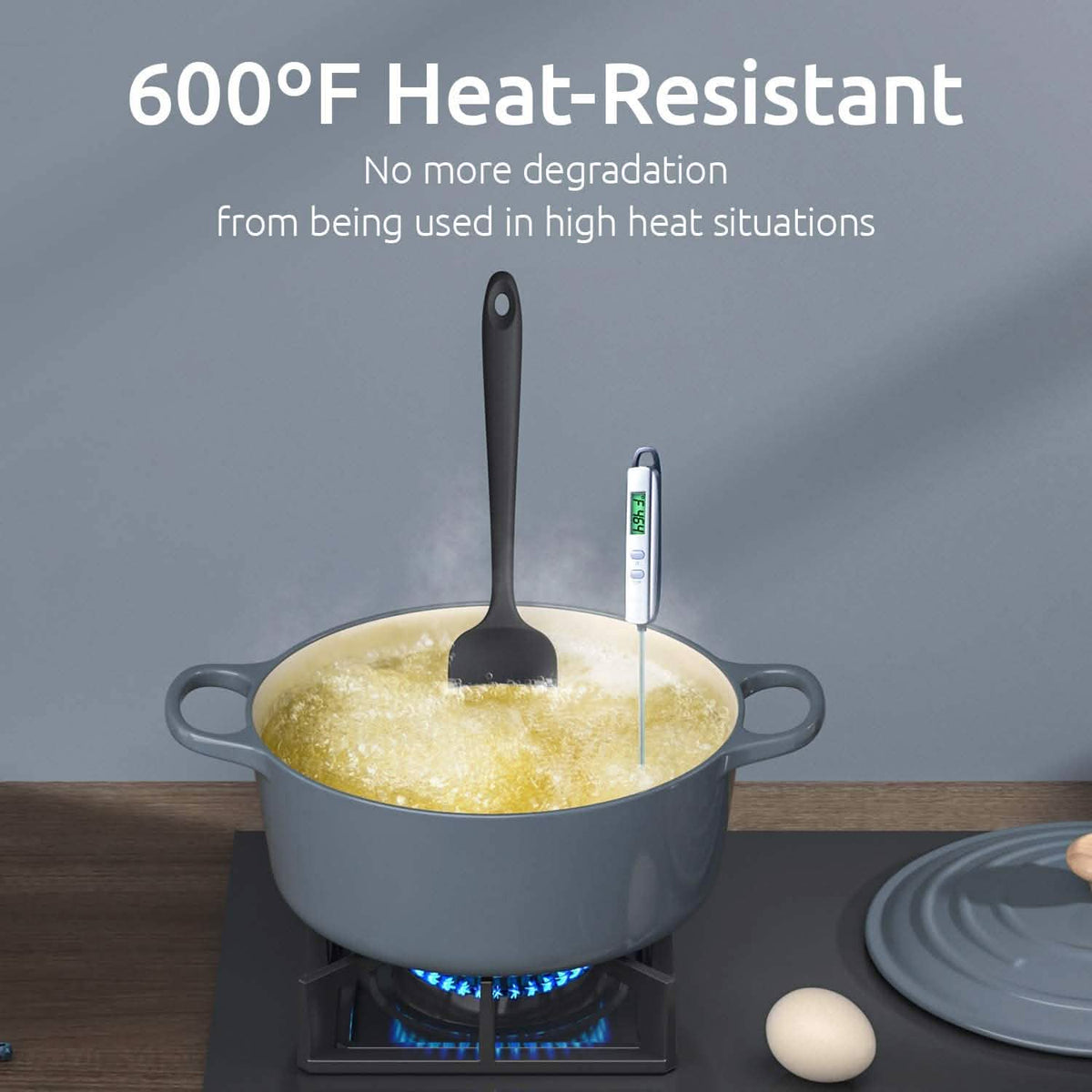 U-Taste Silicone Spatula Set with 480 Degrees Fahrenheit Heat Resistant Kitchen Tools & Gadgets - Tophatter Daily Deals