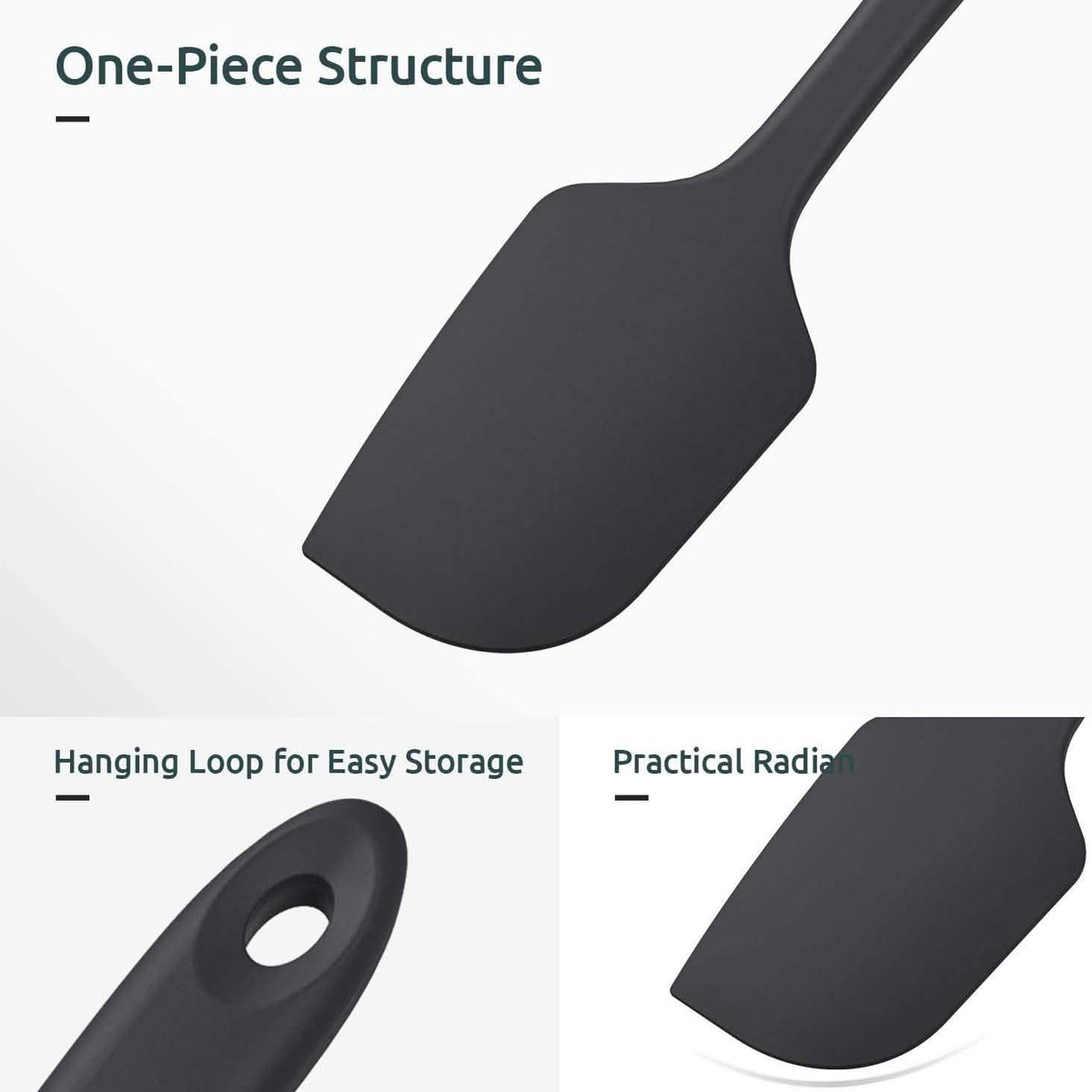 U-Taste Silicone Spatula Set with 480 Degrees Fahrenheit Heat Resistant Kitchen Tools & Gadgets - Tophatter Daily Deals