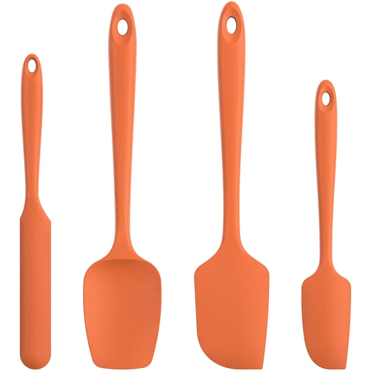 U-Taste Silicone Spatula Set with 480 Degrees Fahrenheit Heat Resistant Orange Kitchen Tools & Gadgets - Tophatter Daily Deals