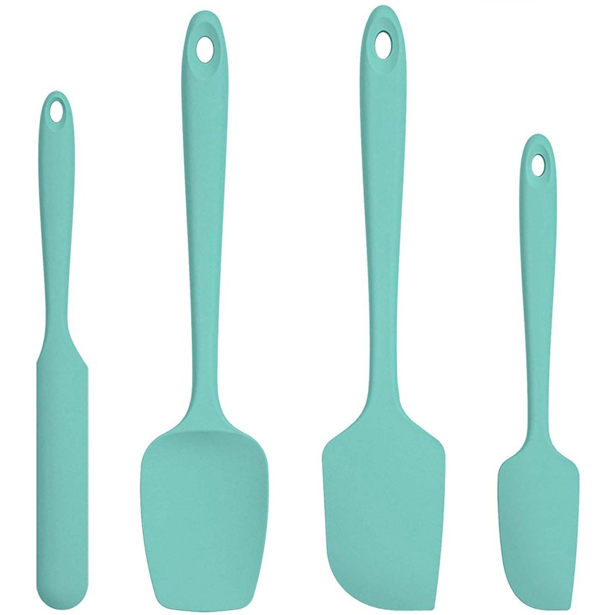 U-Taste Silicone Spatula Set with 480 Degrees Fahrenheit Heat Resistant Teal Kitchen Tools & Gadgets - Tophatter Daily Deals