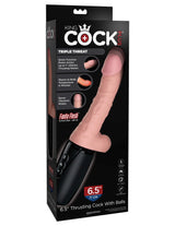 King Cock Plus Thrusting Cock with Balls 6.5 Inch – Warming, Vibrating, Piston-Powered Dildo > Dildos > Thrusting Dildos - Tophatter Daily Deals