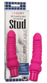 Power Stud Curvy Vibrator Pink Flexible Silicone 12 Functions Waterproof > Vibrators > Realistic Vibrators - Tophatter Daily Deals