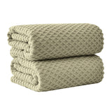 Cotton Diamond Waffle Weave Bath Towel Set - Grayson Collection Bath Sheet (Pack of 2) Desert Sage Green Bath - Tophatter Daily Deals
