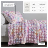Puff Marshmallow Texture Quilt Set - Marshmallow Collection Bedding - Tophatter Daily Deals