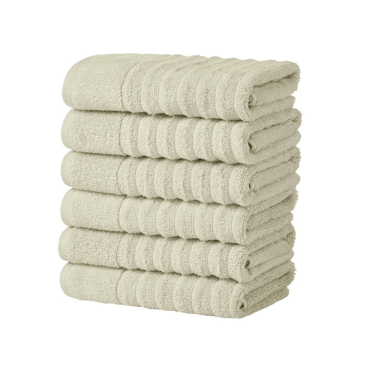 Luxury Combed Cotton Bath Towel Set - Karina Collection Hand Towel (Pack of 6) Sage Green Bath - Tophatter Daily Deals
