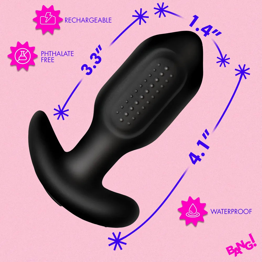 Bang! Rechargeable Silicone Butt Plug – Vibrating Anal Toy > Anal Range > Vibrating Butt Plugs - Tophatter Daily Deals