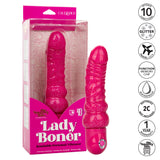 Naughty Bits Lady Boner Bendable Personal Vibrator Pink Glitter 10 Function Waterproof > Vibrators > Realistic Vibrators - Tophatter Daily Deals