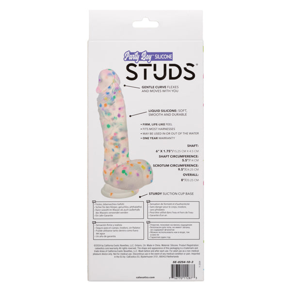 CalExotics Party Boy Silicone Studs 6 Inch Flexible Silicone Dildo – Flexible Toy > Dildos > Realistic Dildos - Tophatter Daily Deals