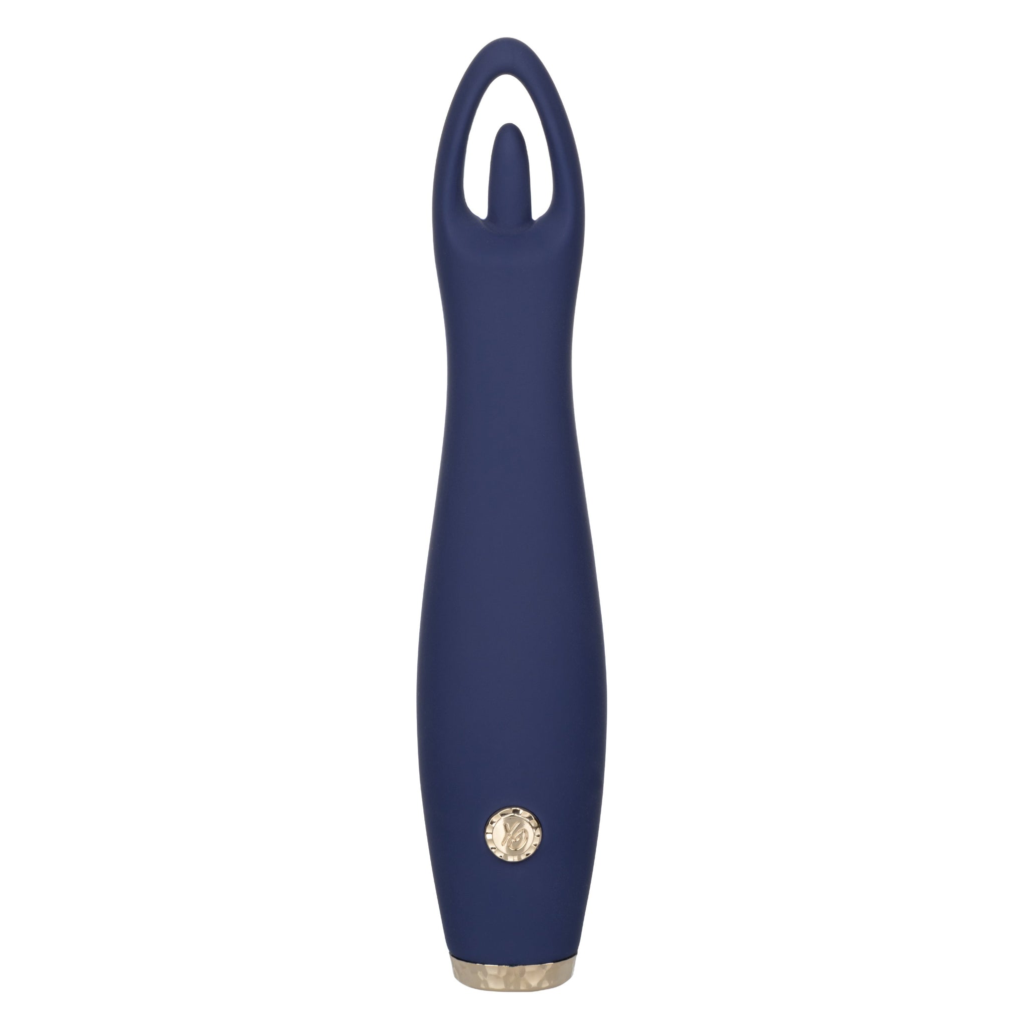 Chic Jasmine Navy Blue 6.25 Inch Dual Motor Silicone Vibrator with 10 Speeds and Rechargeable > Vibrators > Standard Vibrators - Tophatter Daily Deals