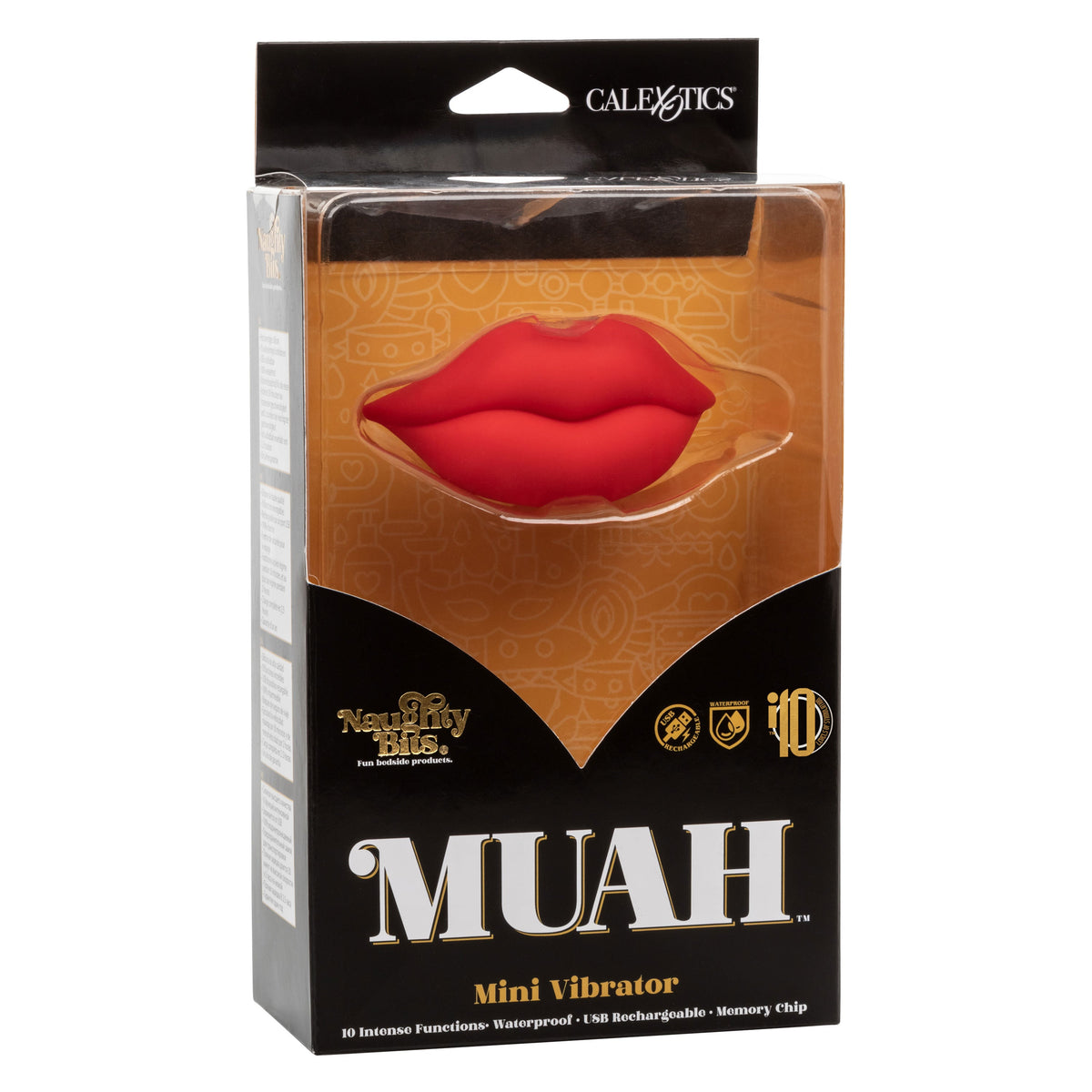 Naughty Bits MUAH Mini Red Lip-Shaped Silicone Vibrator 3.25 Inches Waterproof > Vibrators > Standard Vibrators - Tophatter Daily Deals