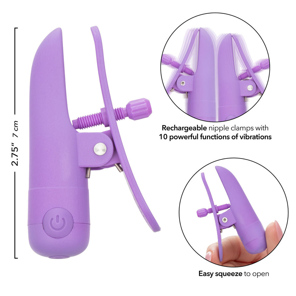 Nipple Play Nipplettes (Purple) – Waterproof Rechargeable 2.75 Inch Nipple Clamps > Sex Toys > Nipple Clamps - Tophatter Daily Deals