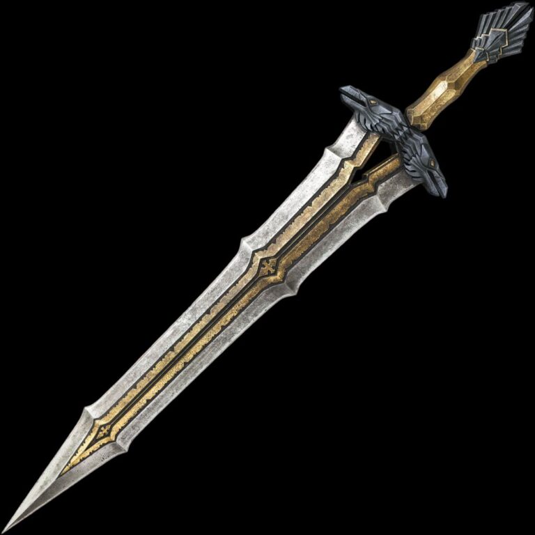 The Hobbit - United Cutlery Officially Licensed Regal Sword Thorin Oakenshield And Display (Resin) Sword - Tophatter Daily Deals