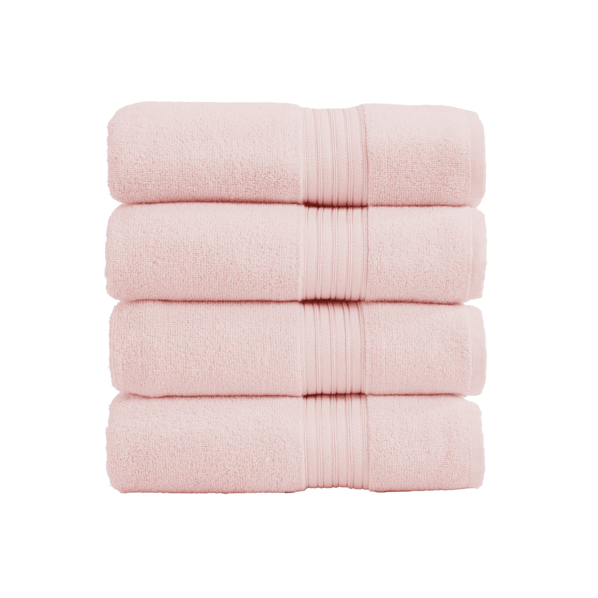 Cotton Terry Bath Towel Set - Cooper Collection Bath Towel (Pack of 4) Pink Bath - Tophatter Daily Deals