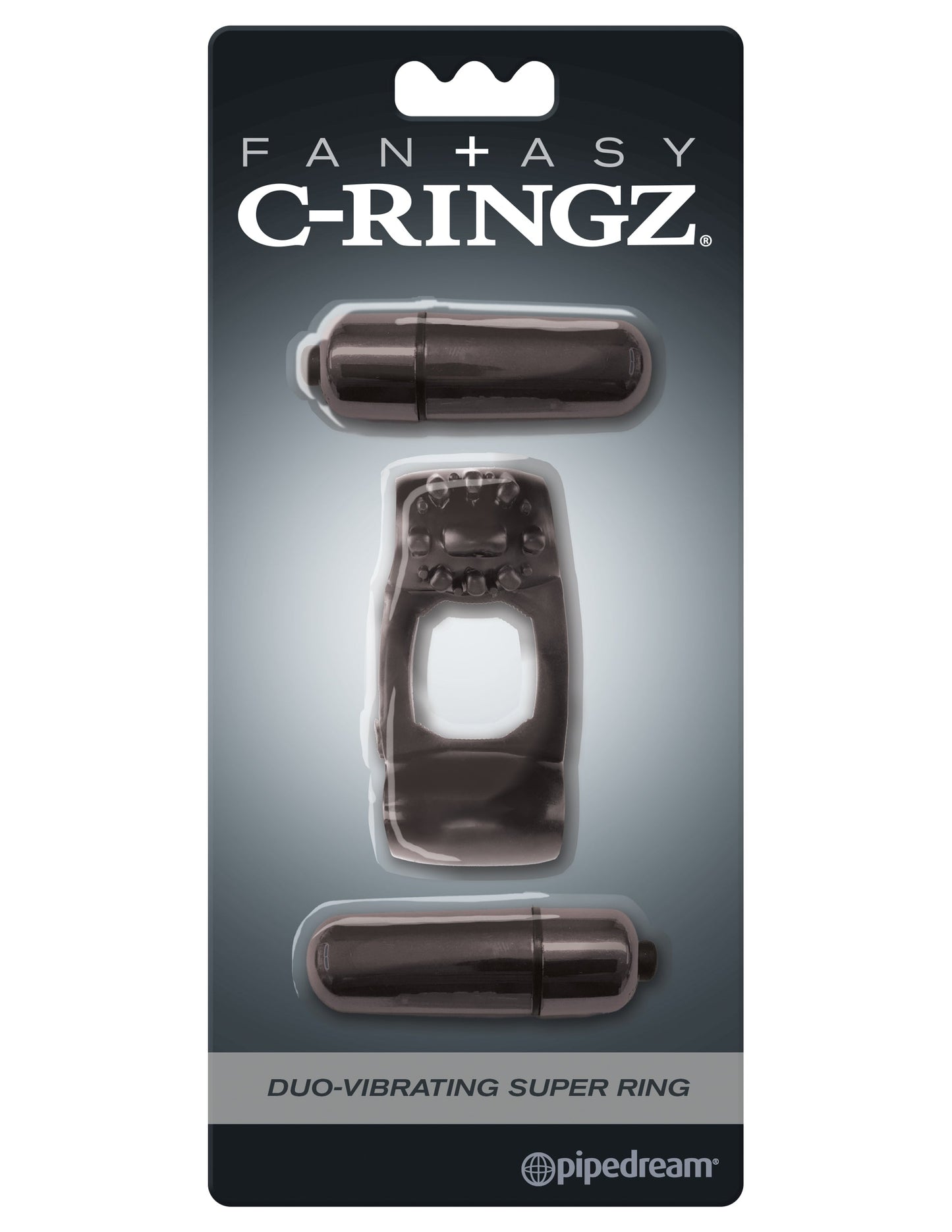 Fantasy C-Ringz Duo Vibrating Super Ring (Black) – Powerful Vibrating Ring for Men > Cock Ring > Vibrating - Tophatter Daily Deals