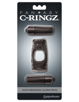 Fantasy C-Ringz Duo Vibrating Super Ring (Black) – Powerful Vibrating Ring for Men > Cock Ring > Vibrating - Tophatter Daily Deals