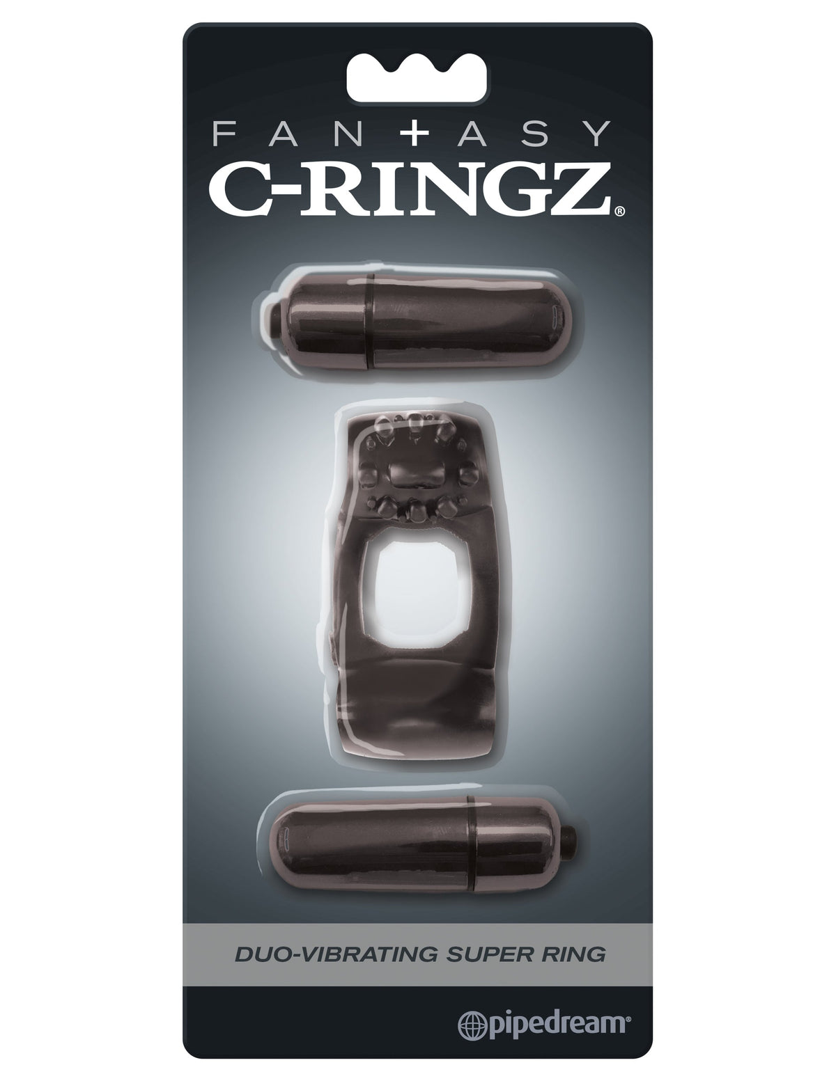 Fantasy C-Ringz Duo Vibrating Super Ring (Black) – Powerful Vibrating Ring for Men > Cock Ring > Vibrating - Tophatter Daily Deals