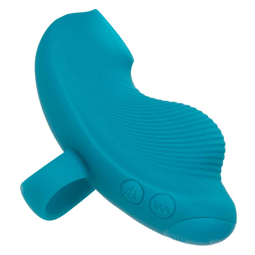 Envy™ Handheld Suction Massager in Teal Blue with 3 Suction Speeds and 7 Vibration Functions > Vibrators > Finger Vibrators - Tophatter Daily Deals