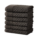 Cotton Diamond Waffle Weave Bath Towel Set - Grayson Collection Hand Towel (Pack of 6) Midnight Bath - Tophatter Daily Deals