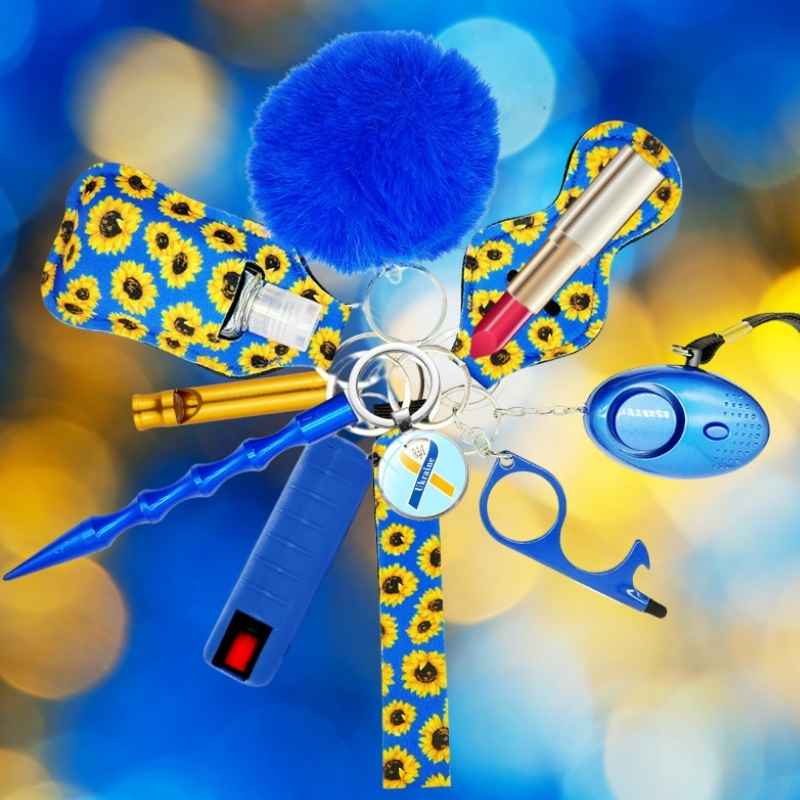 Fight Fobs® Ukraine Support Self Defense Key Chain Plus (+Pepper Spray) Self-Defense Keychains - Tophatter Daily Deals