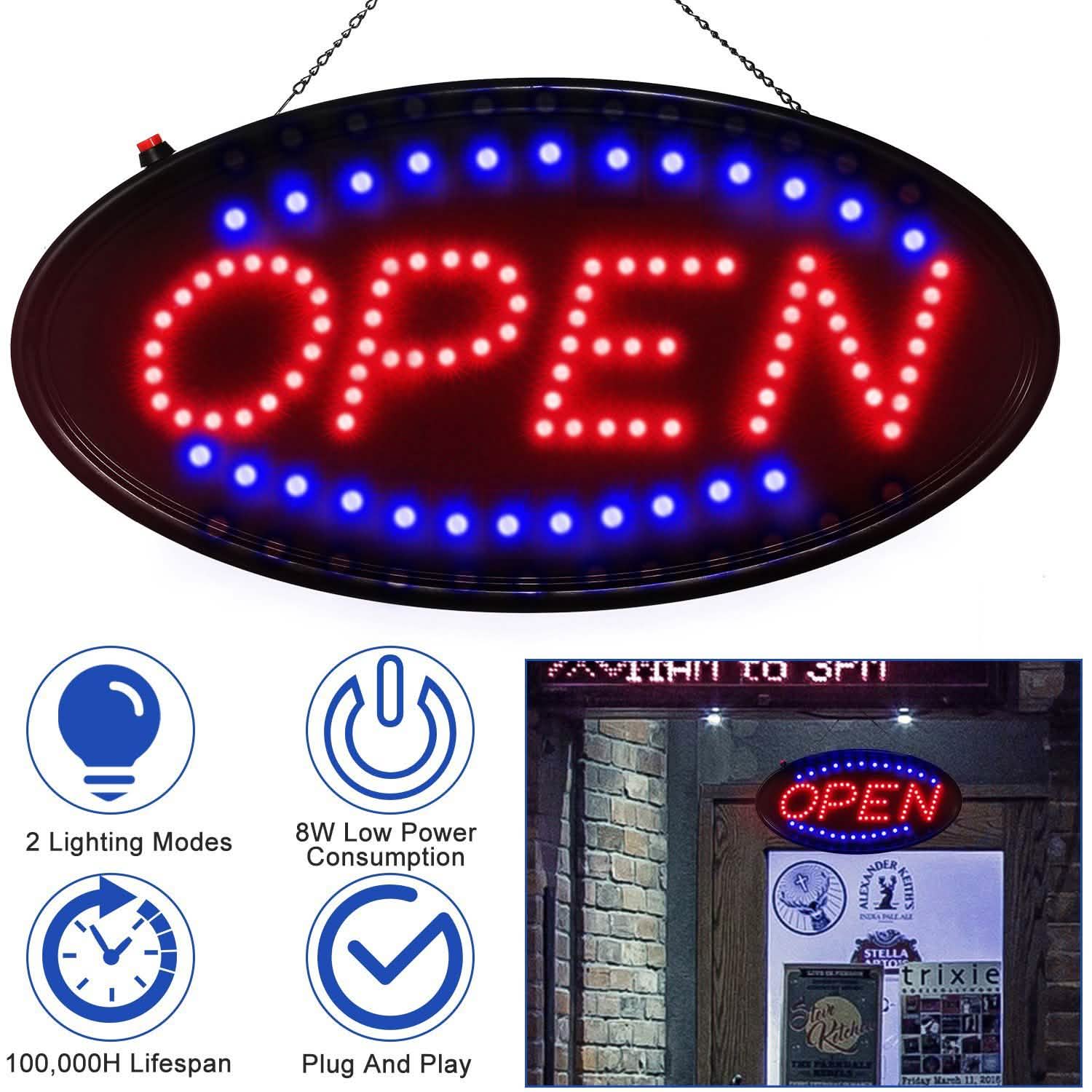 Ultra Bright LED Neon Open Sign School, Office & Art Supplies - Tophatter Daily Deals