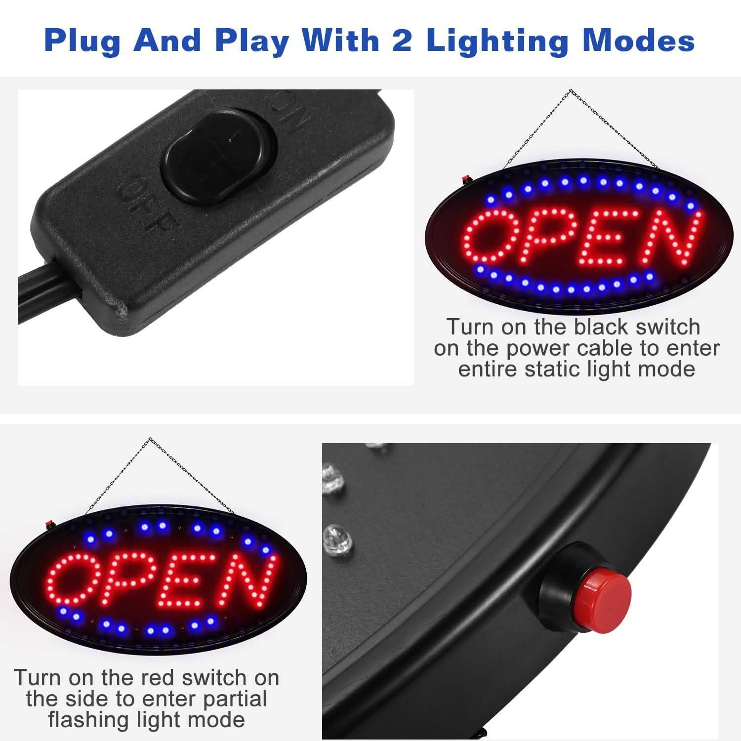 Ultra Bright LED Neon Open Sign School, Office & Art Supplies - Tophatter Daily Deals