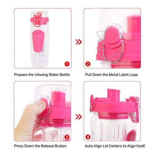 Ultra Portable Fruit Infusing Water Bottle 32oz Wine & Dining - Tophatter Daily Deals