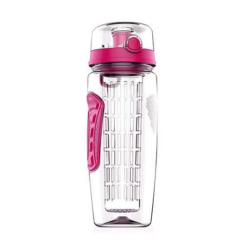 Ultra Portable Fruit Infusing Water Bottle 32oz Pink Wine & Dining - Tophatter Daily Deals