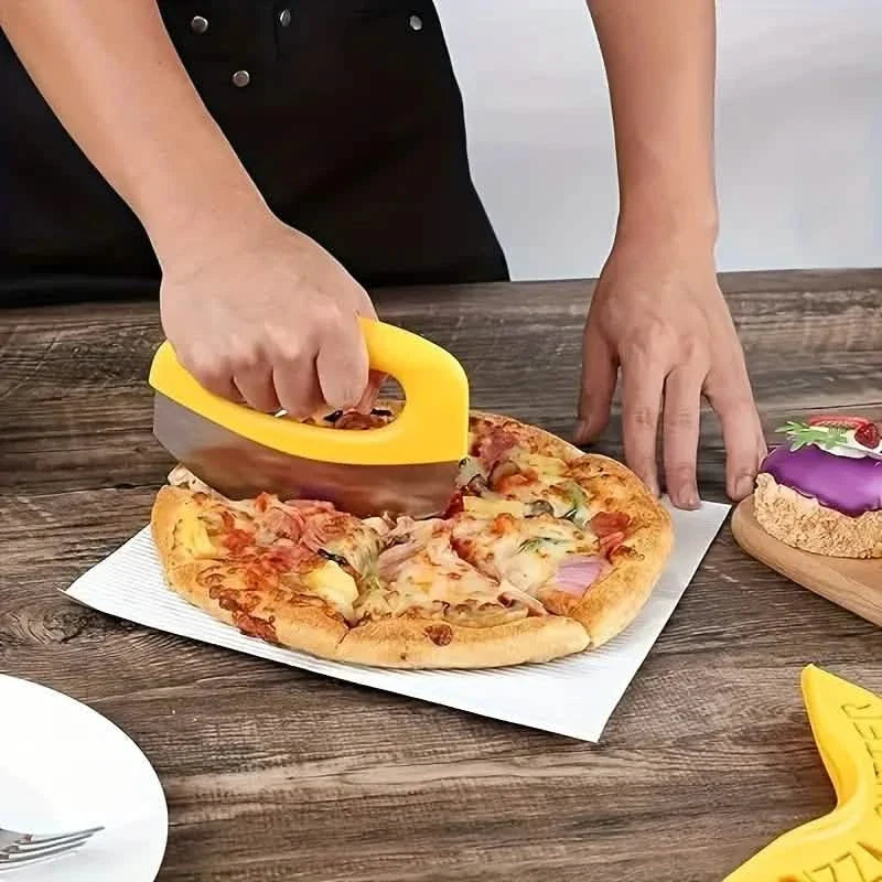 Ultra-Sharp Stainless Steel Pizza Cutter With Rocker Arm Kitchen Tools & Gadgets - Tophatter Daily Deals