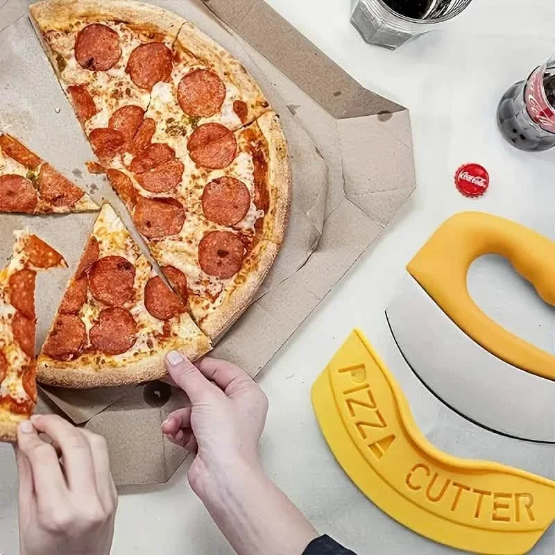 Ultra-Sharp Stainless Steel Pizza Cutter With Rocker Arm Kitchen Tools & Gadgets - Tophatter Daily Deals
